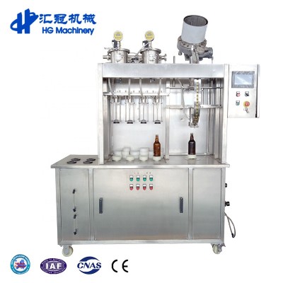 Semi-automatic Beer Bottle Rinsing, Filling, Capping Triblock