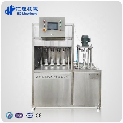 Semi Automatic 4-1 Can Filler Machine With 100-300CPH